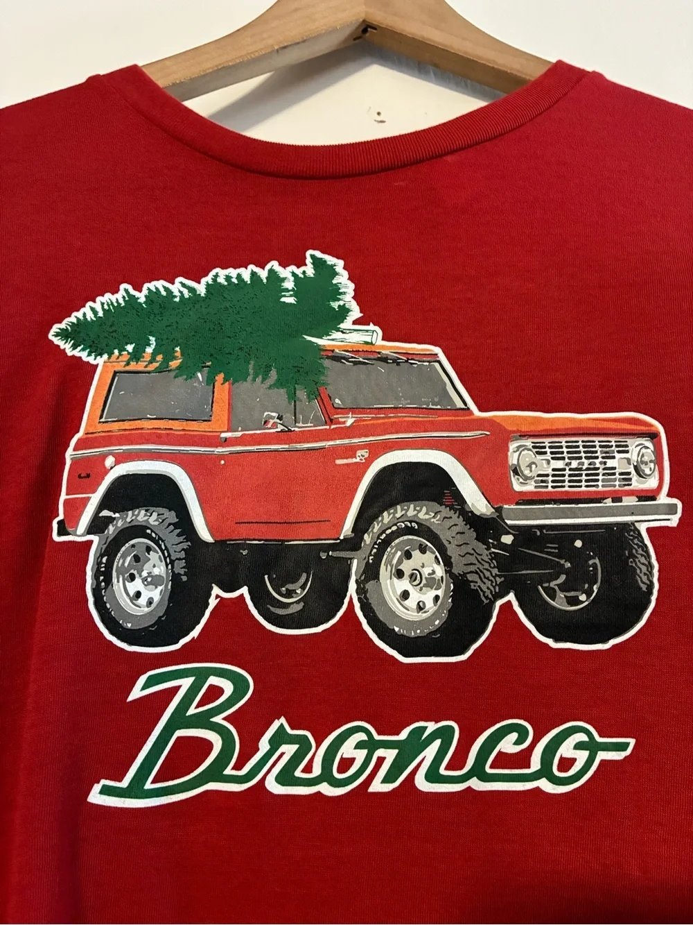NWT Ford Bronco Red Black Gray Plaid 2 pc Pajama Set Boy’s size Large 10 12